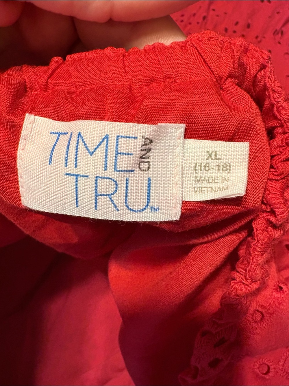 Women’s “red” (but maybe coral) eyelet halter dress. NWT - Picture 3 of 10
